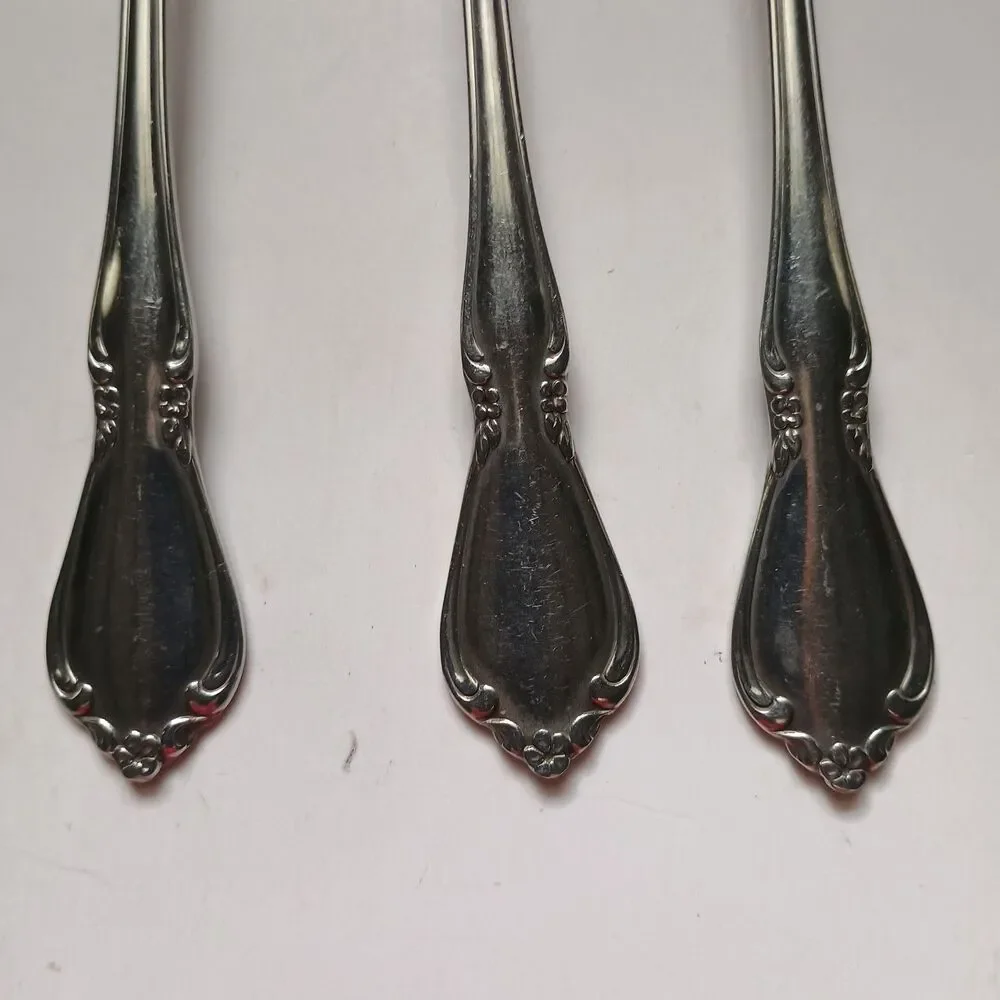 Oneida CHATEAU Dinner Forks Lot of 5 Oneidacraft Deluxe Stainless